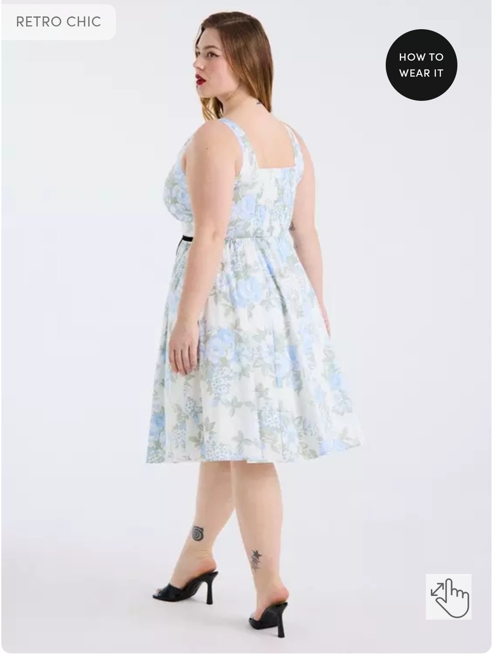 Torrid Retro Belted Swing Midi Dress Size 2 - Picture 3 of 8
